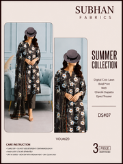 Ladies Digital Lawn Printed 3 Piece - Unstitched