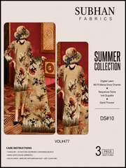 Ladies Digital Lawn Printed 3 Piece - Unstitched