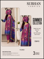Ladies Digital Lawn Printed 3 Piece - Unstitched