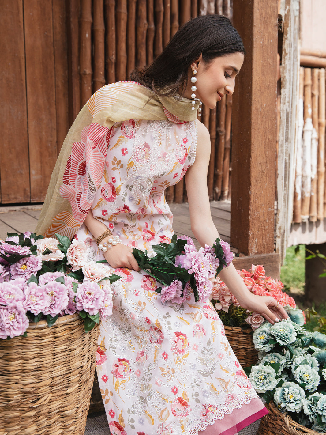 WG - 08 | 3Pc Unstitched Lawn Suit Whimsical Garden By Celts