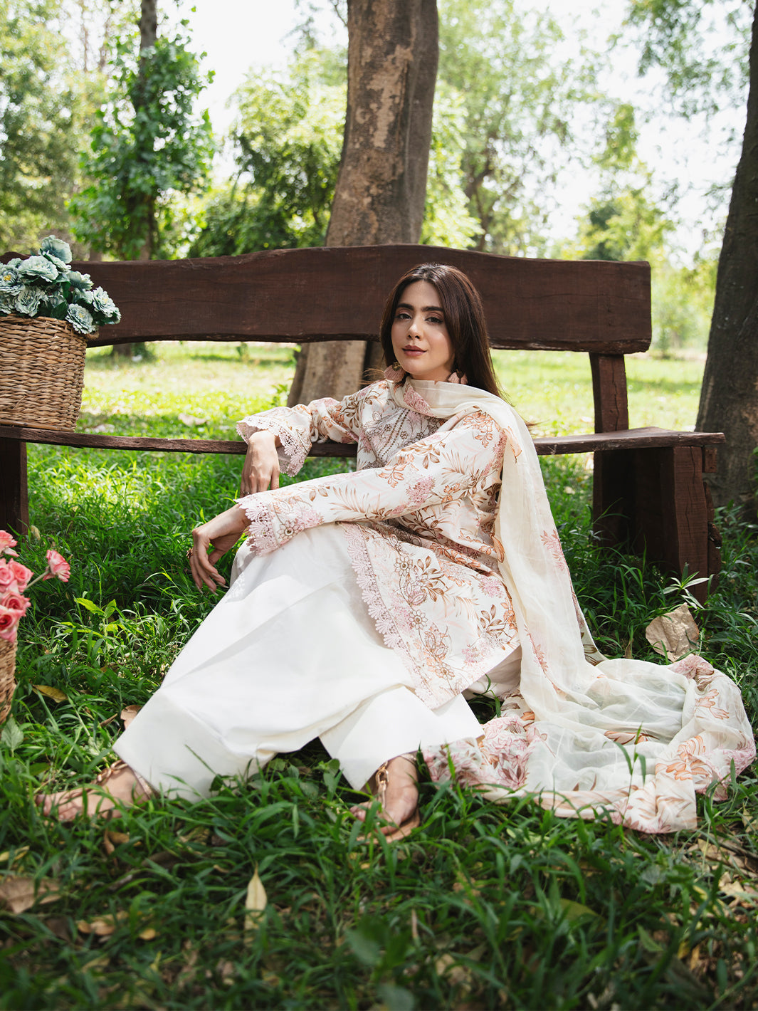 WG - 09 | 3Pc Unstitched Lawn Suit Whimsical Garden By Celts