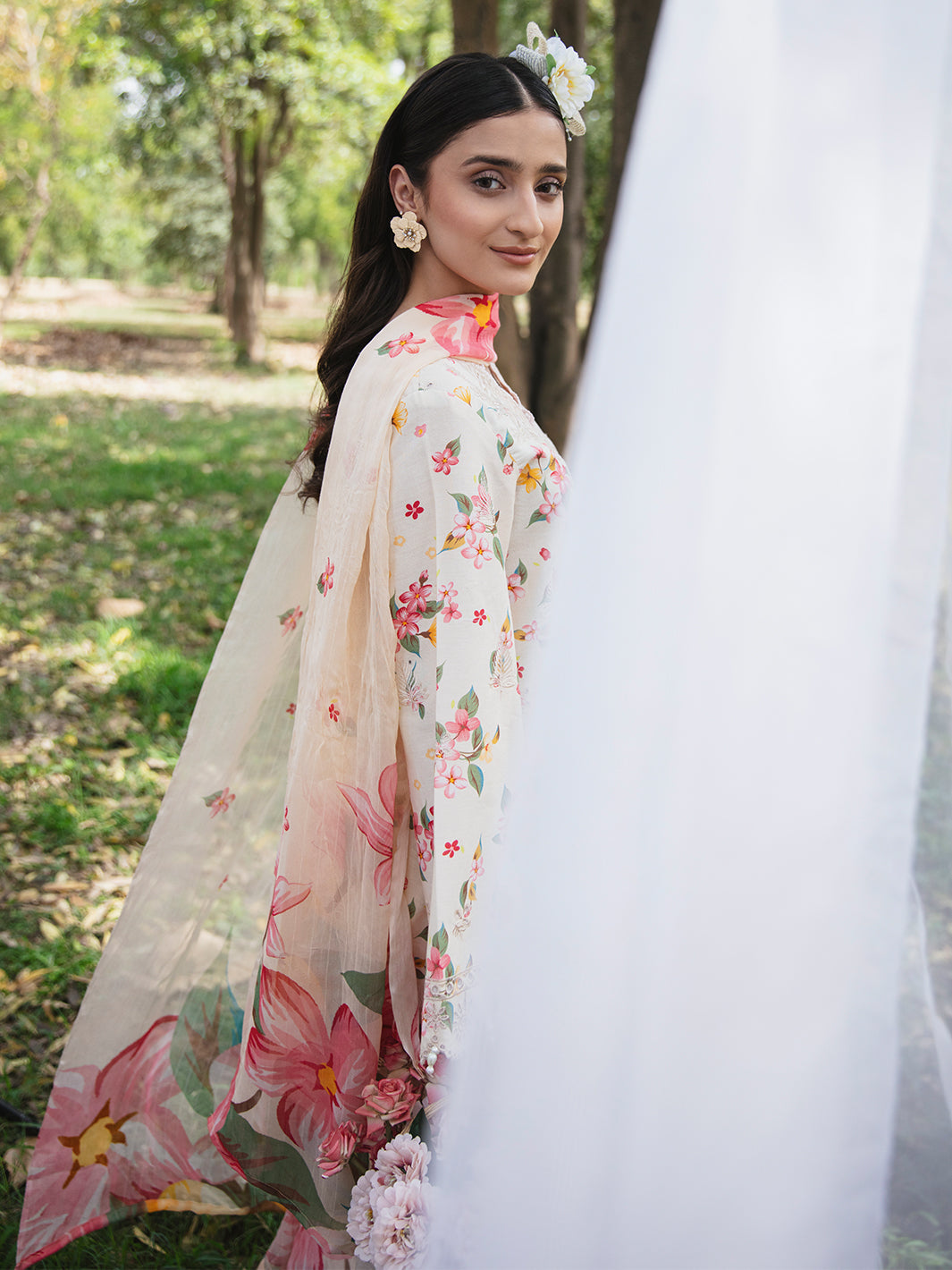 WG - 10 | 3Pc Unstitched Lawn Suit Whimsical Garden By Celts